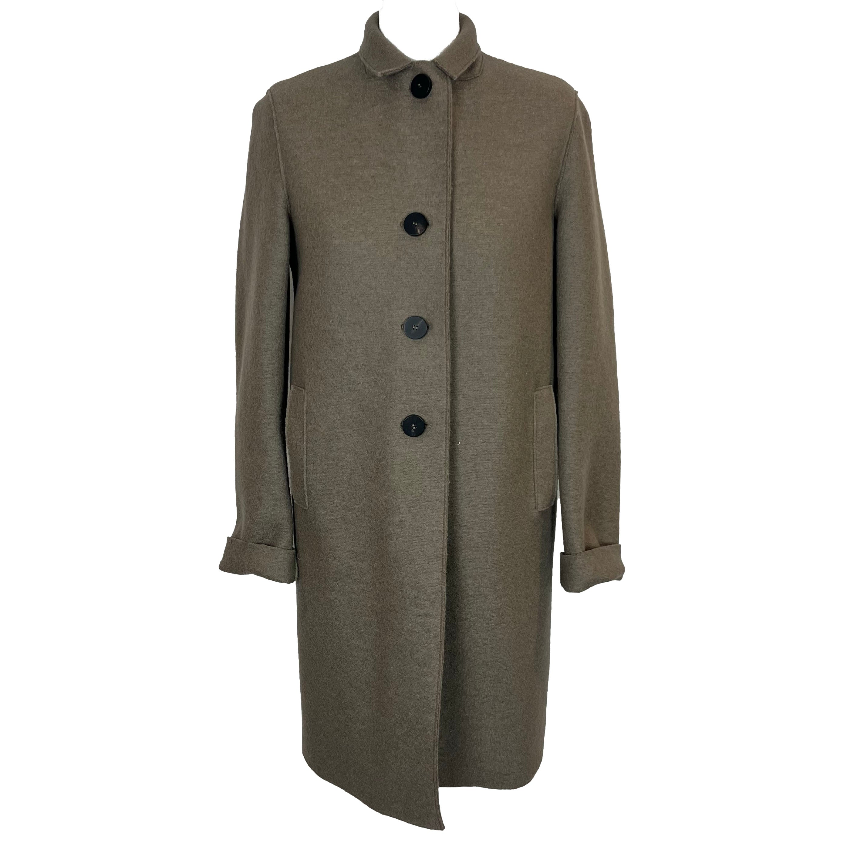 Harris Wharf Brand New Fawn Wool Coat S