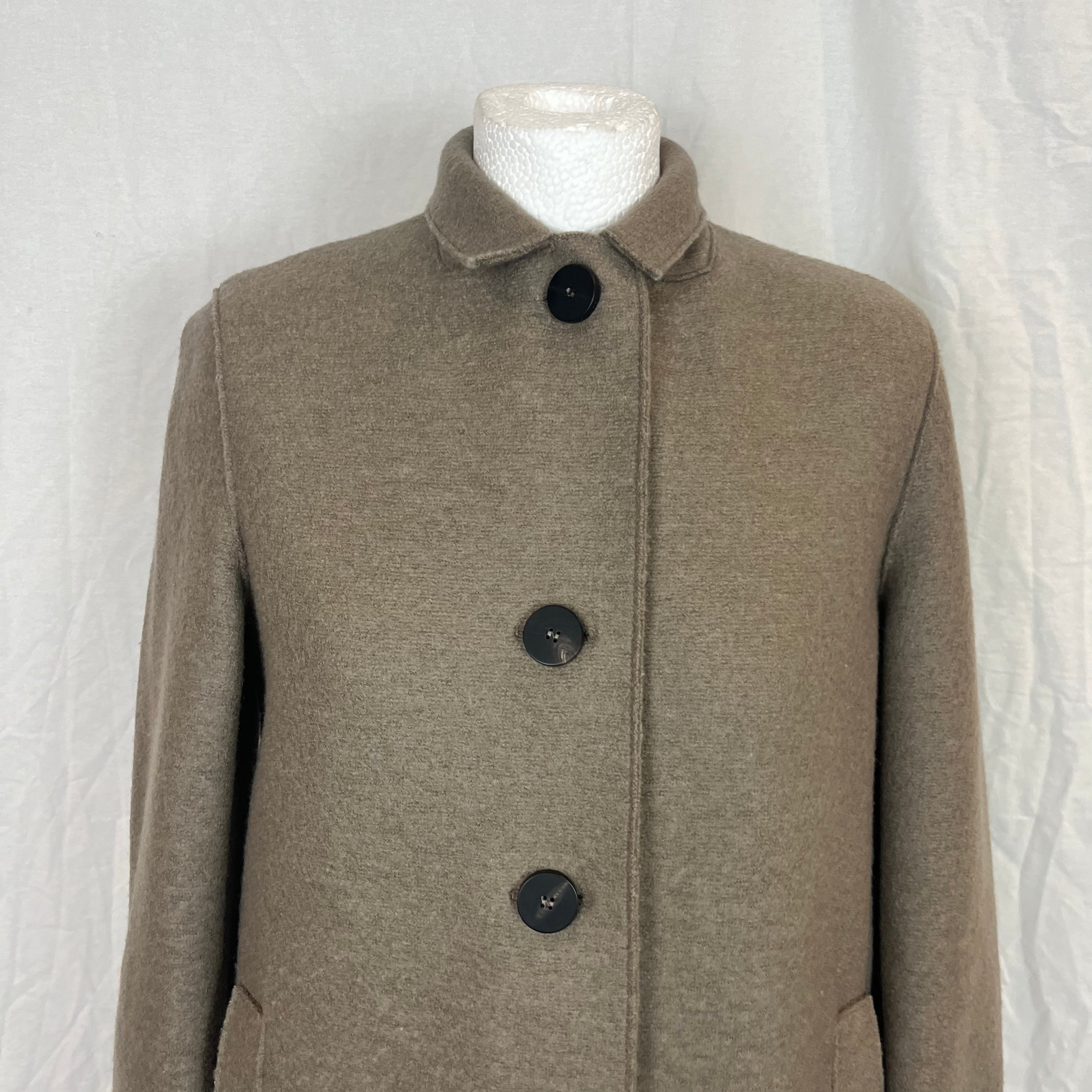 Harris Wharf Brand New Fawn Wool Coat S