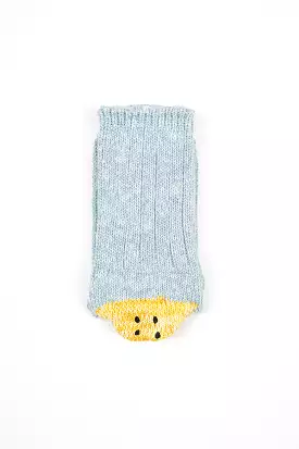 Ivy Rainbowy Happy Heel Socks Sax