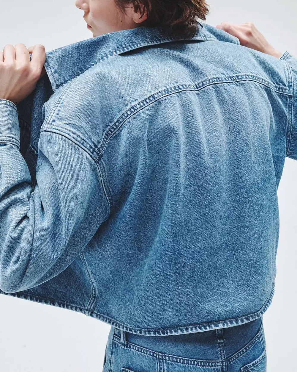 Jaiden Denim Shirt Jacket in Elle