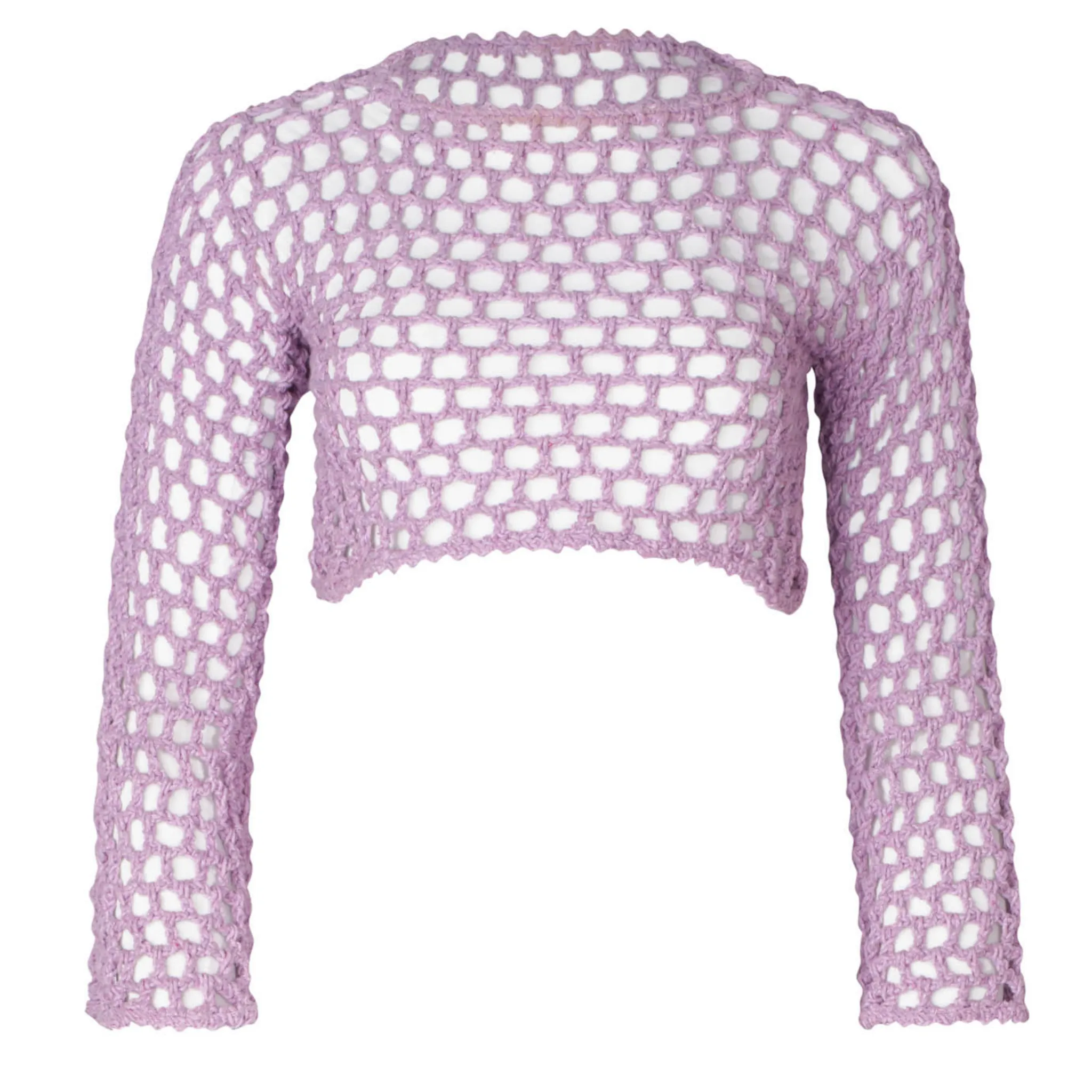 Jane Lilac Crochet Crop Top