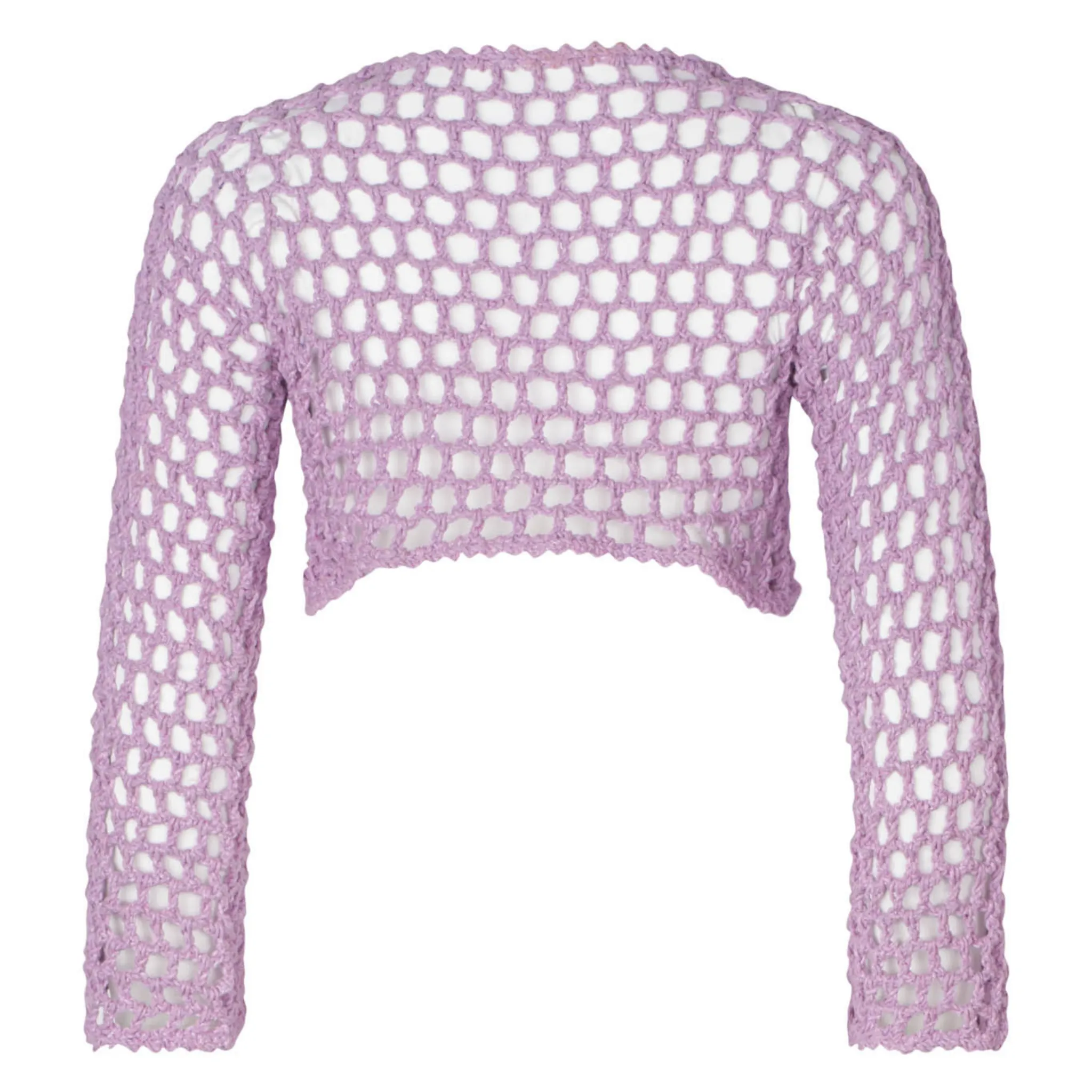 Jane Lilac Crochet Crop Top