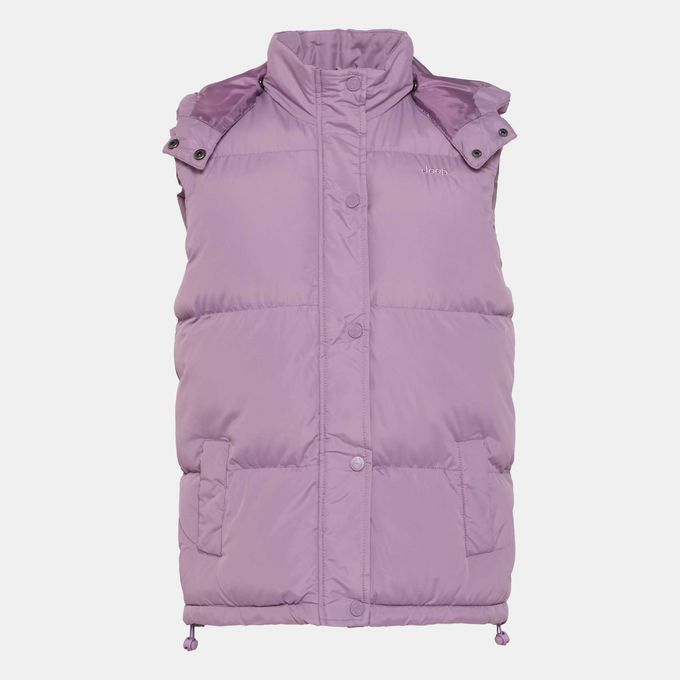 Jeep Jlw24027 L- Fashion Gilet Puffer Jacket Mauve