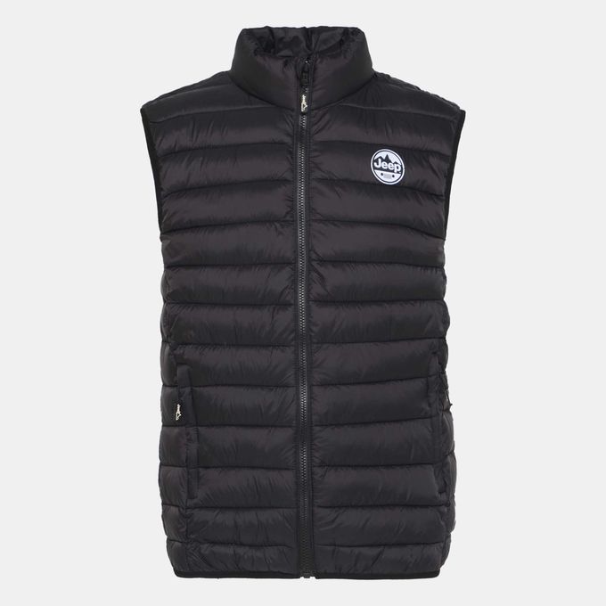 Jeep Jmw24137 M- Core Sleeveless Puffer Jacket Black