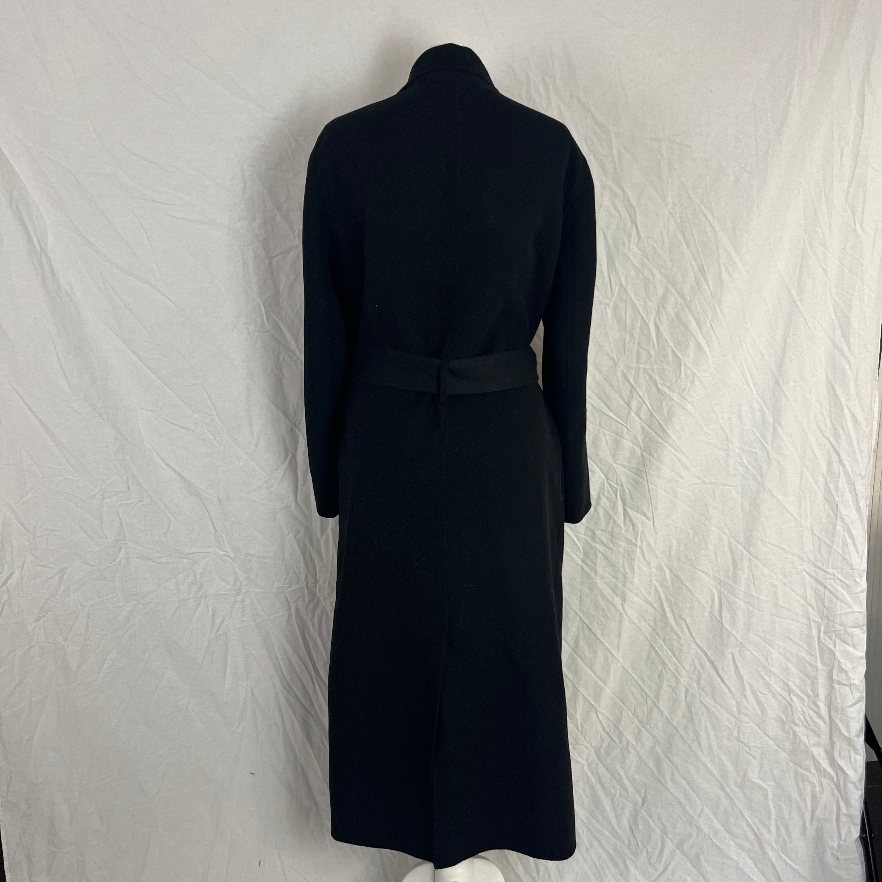 Joseph Black Wool & Cashmere Unlined Belted Kido Coat F40