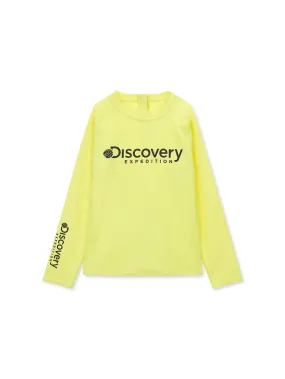 [KIDS] Big Logo Half Zip-Up Rashguard Lime