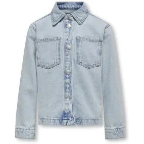 kids ONLY Light Blue Denim Carly Oversize Star Denim Overshirt