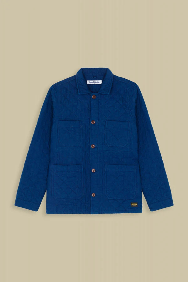 KINGS OF INDIGO Duncan Solid Indigo Quilted Jacket