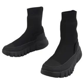 Knit Boots - BLACK