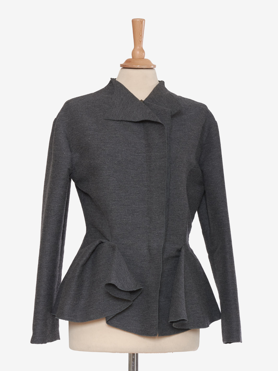 Lanvin gray jacket with ruffles