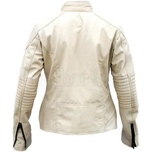 leather skin Cream White Unisex Premium Genuine Leather Jacket - Leather Skin Shop