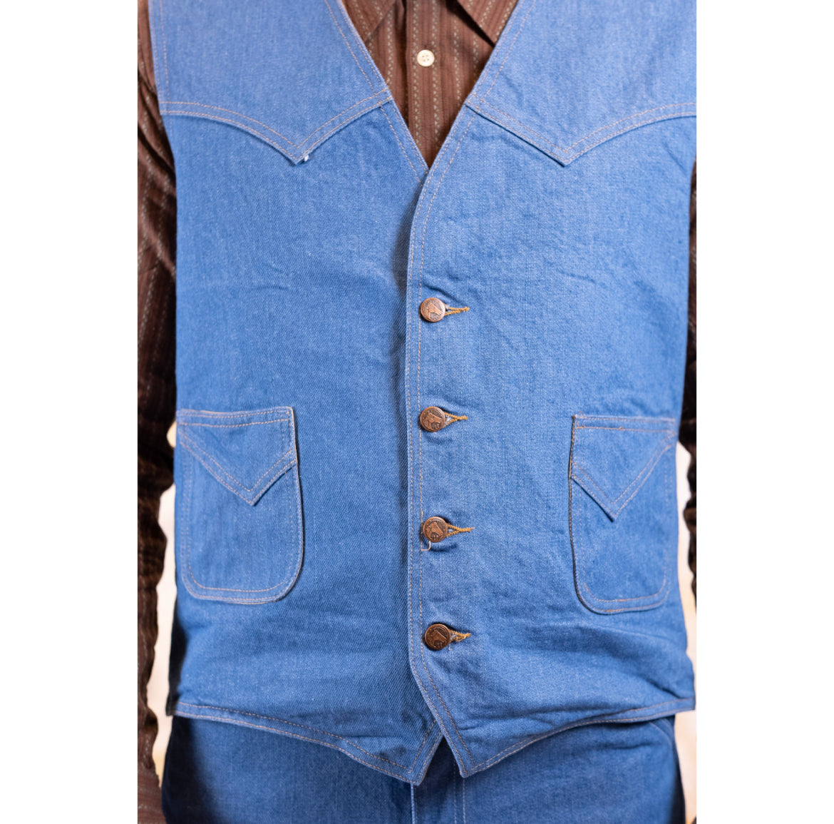 Left Field NYC 14OZ Mt. Vernon Mills Rodeo Western Vest (Excluded From All Discount Codes)