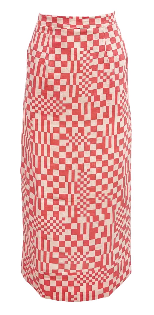 LJC Ivy Linen Skirt, Aztec