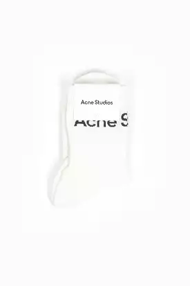 Logo Ankle Socks White