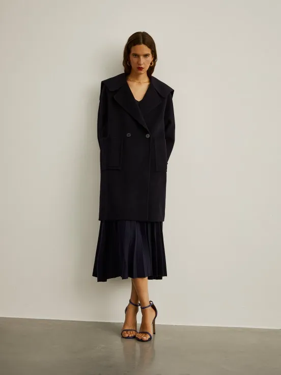 Long coat with wool