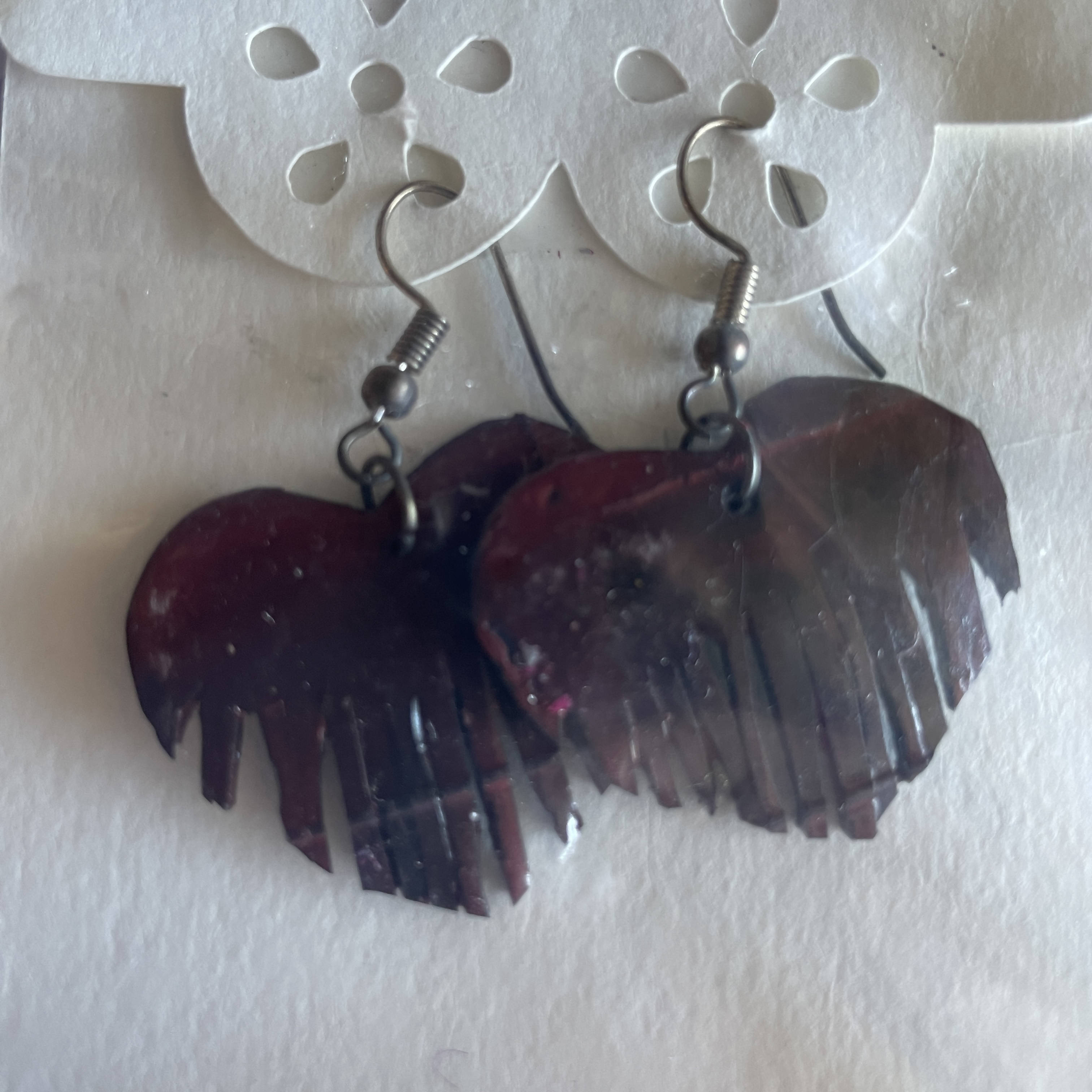 Lorna M Designs- Leaf Bike Tube Earrings