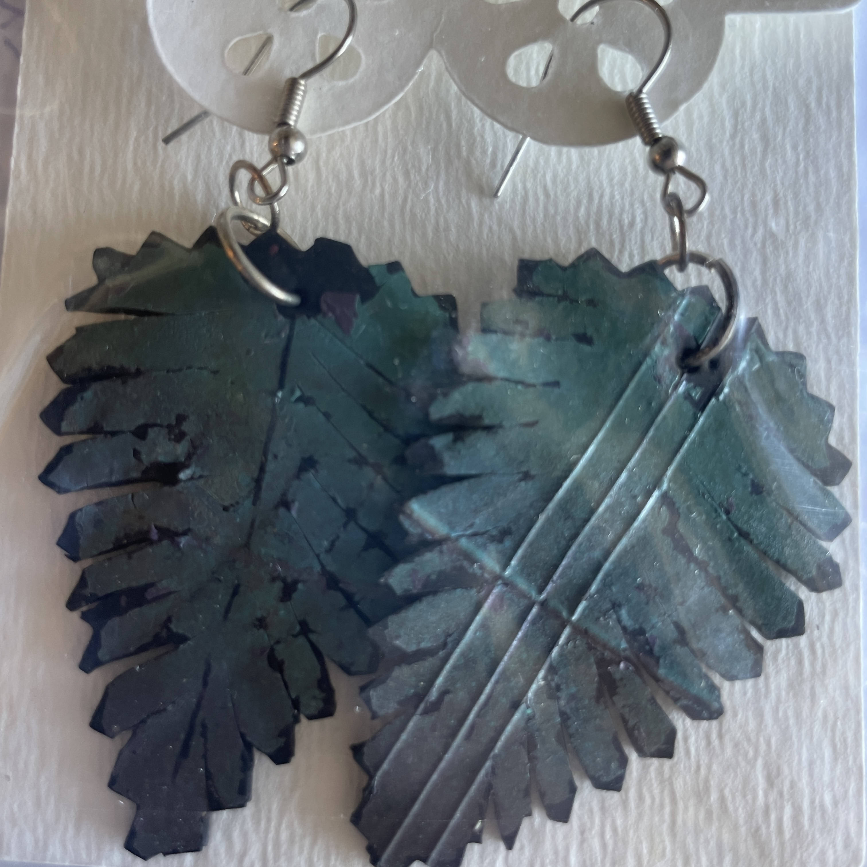 Lorna M Designs- Leaf Bike Tube Earrings