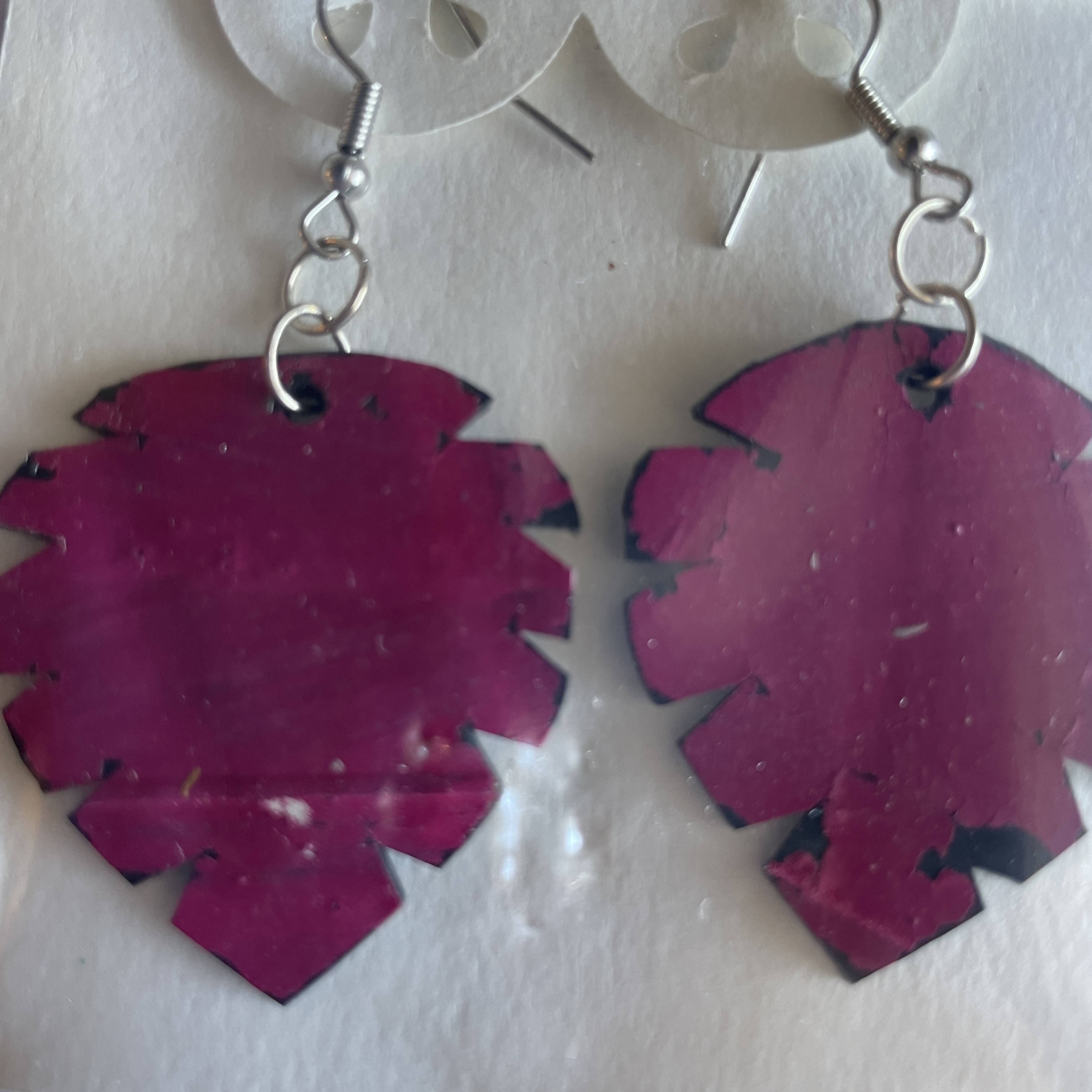 Lorna M Designs- Leaf Bike Tube Earrings