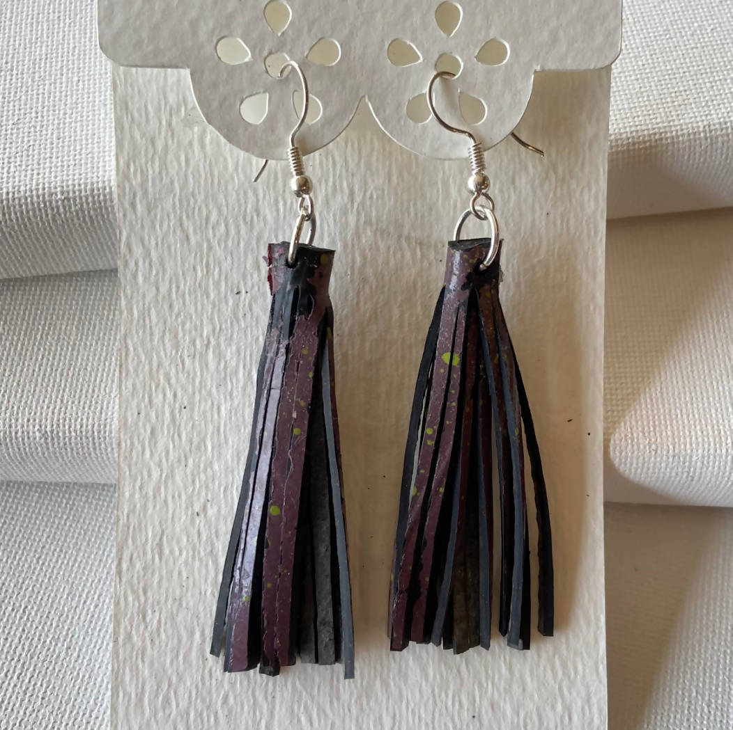 Lorna M Designs- Tassel Bike Tube Earrings