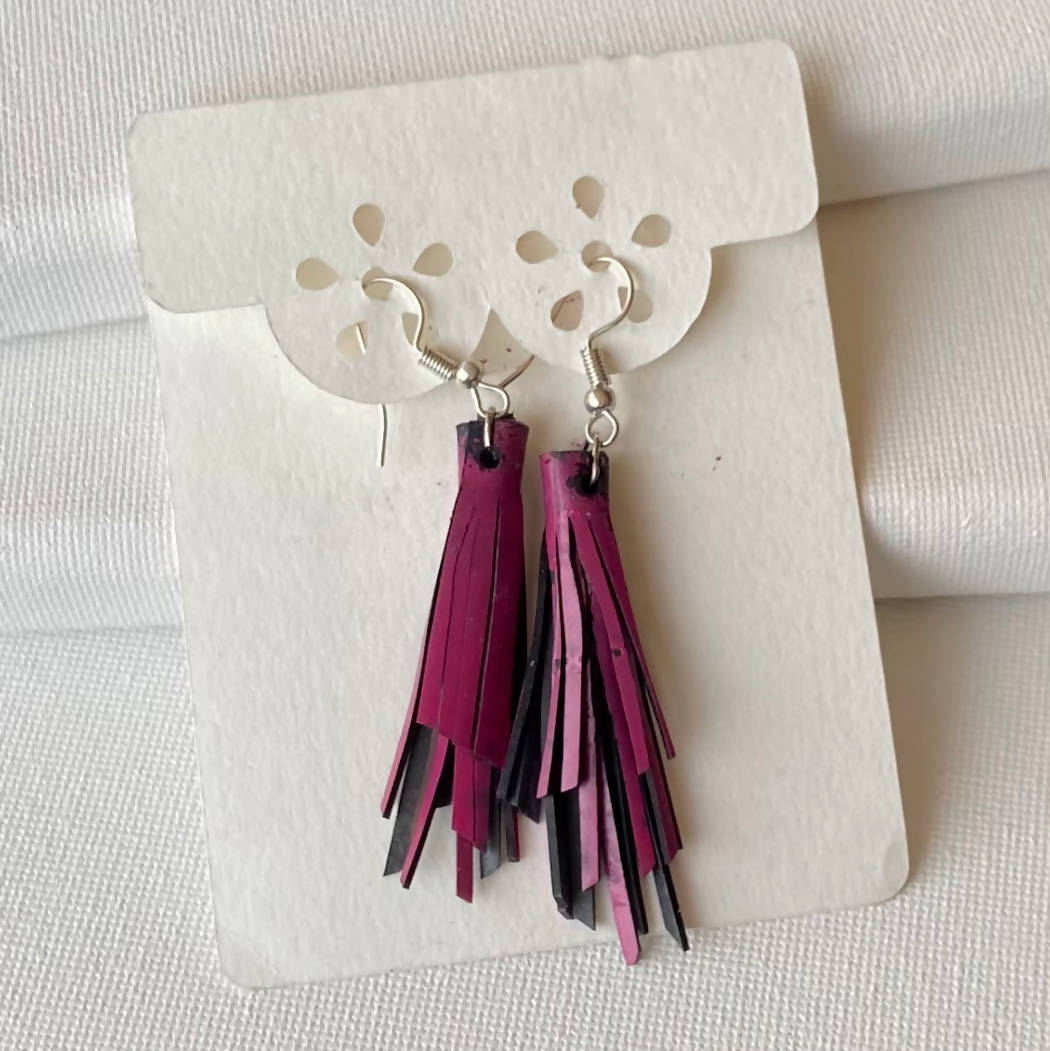 Lorna M Designs- Tassel Bike Tube Earrings