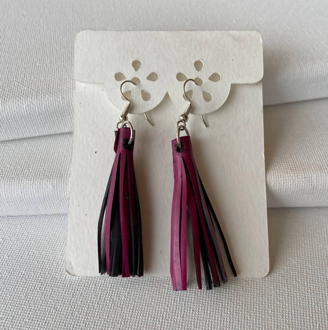 Lorna M Designs- Tassel Bike Tube Earrings