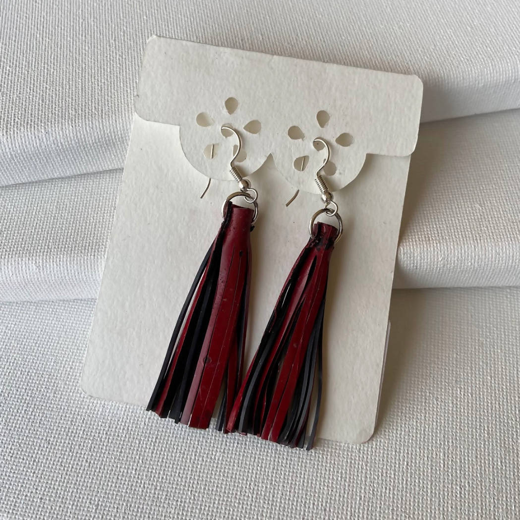 Lorna M Designs- Tassel Bike Tube Earrings