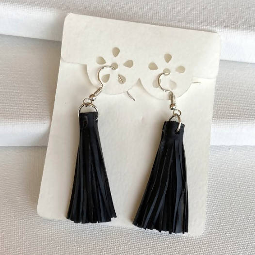 Lorna M Designs- Tassel Bike Tube Earrings