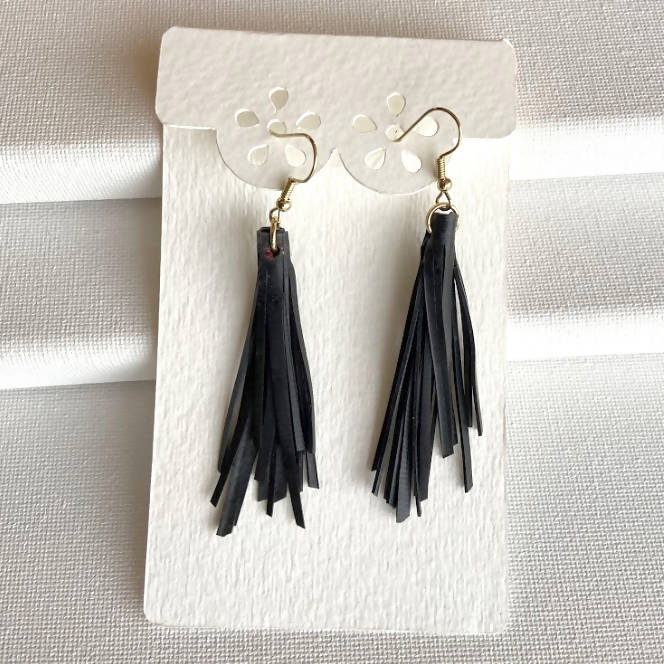 Lorna M Designs- Tassel Bike Tube Earrings