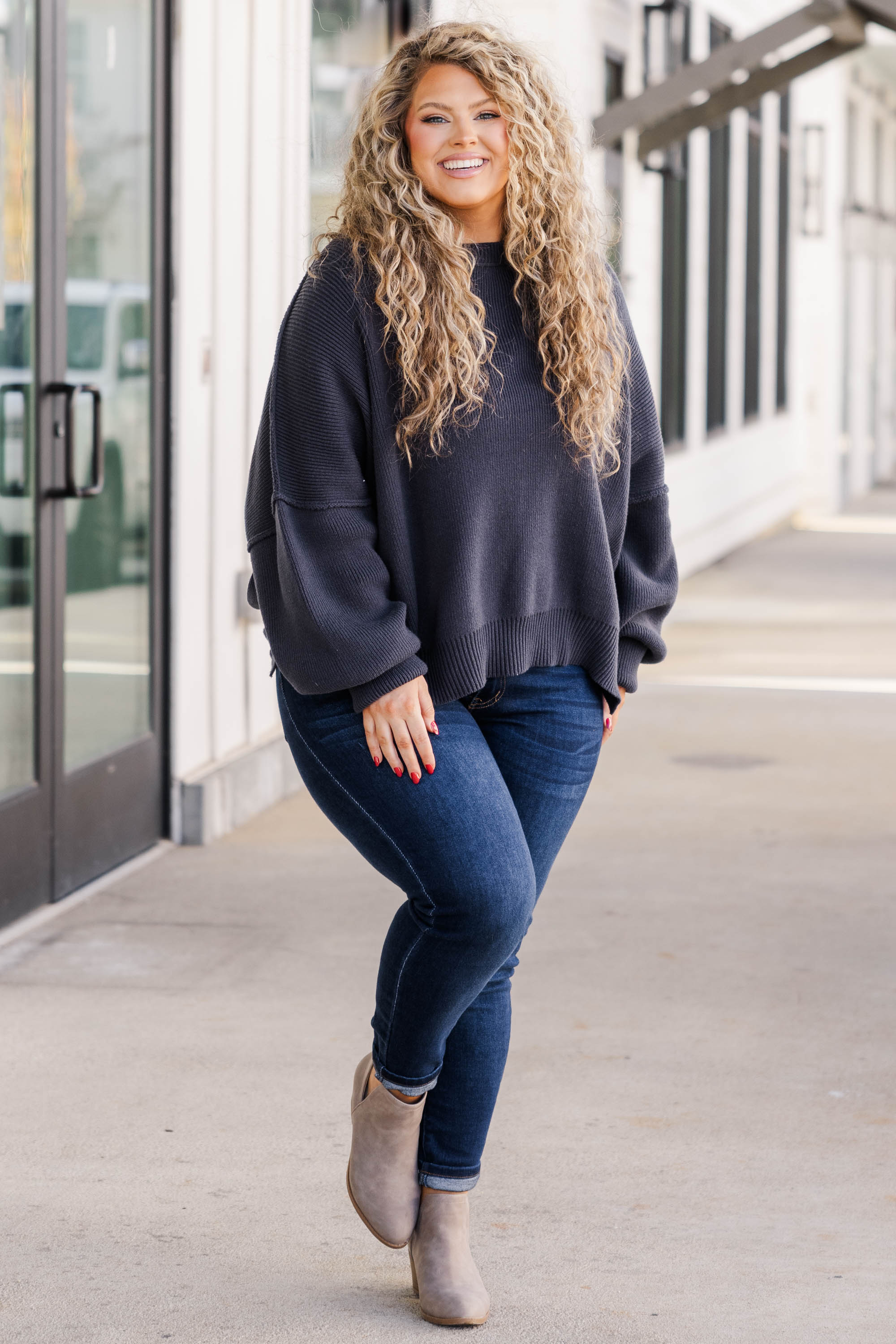 Magically Perfect Sweater, Charcoal