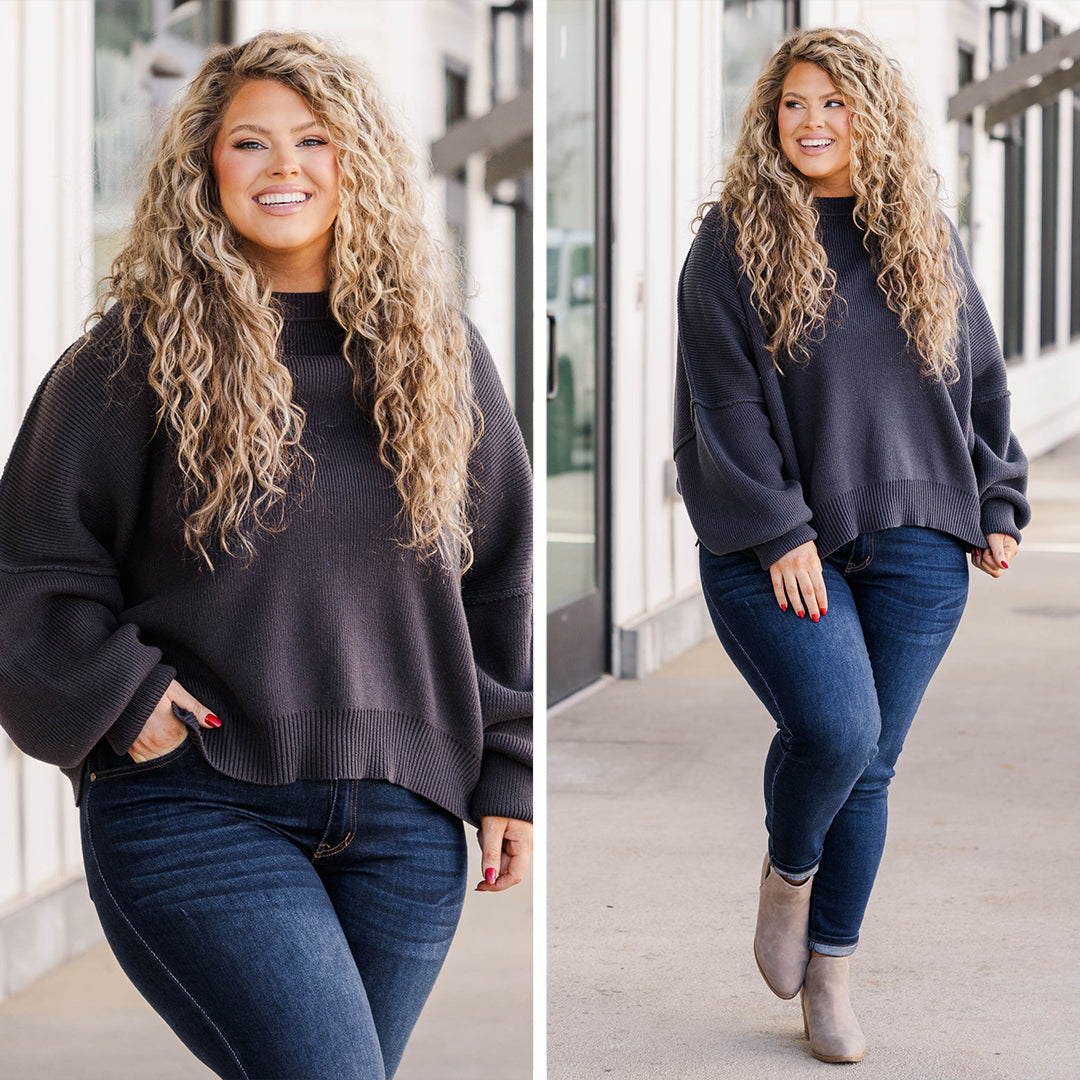 Magically Perfect Sweater, Charcoal