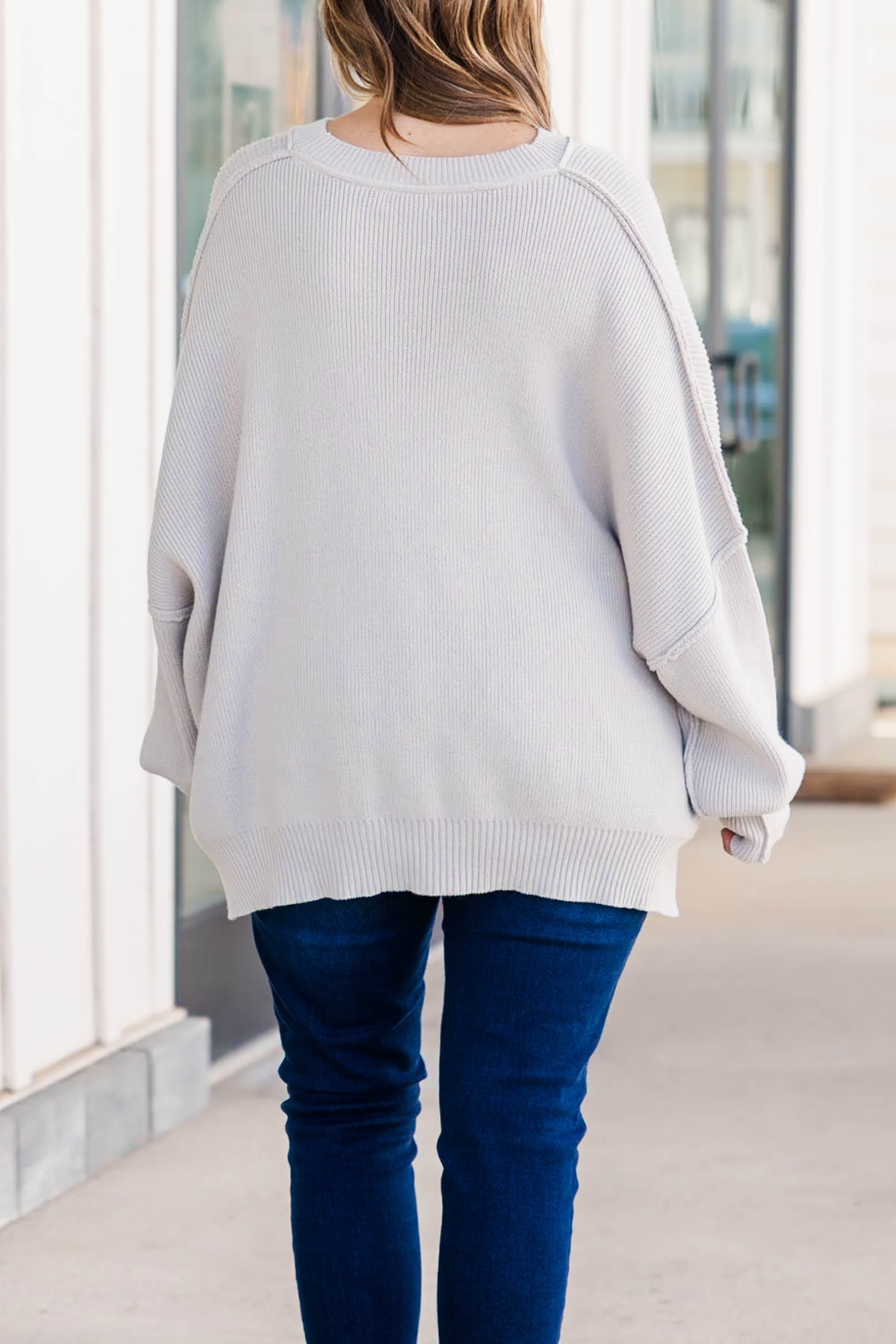 Magically Perfect Sweater, Light Grey