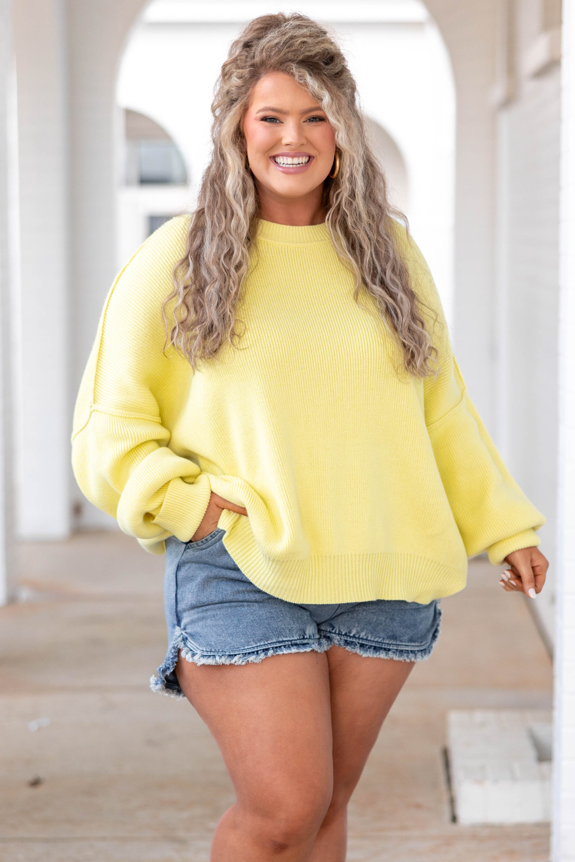 Magically Perfect Sweater, Yellow