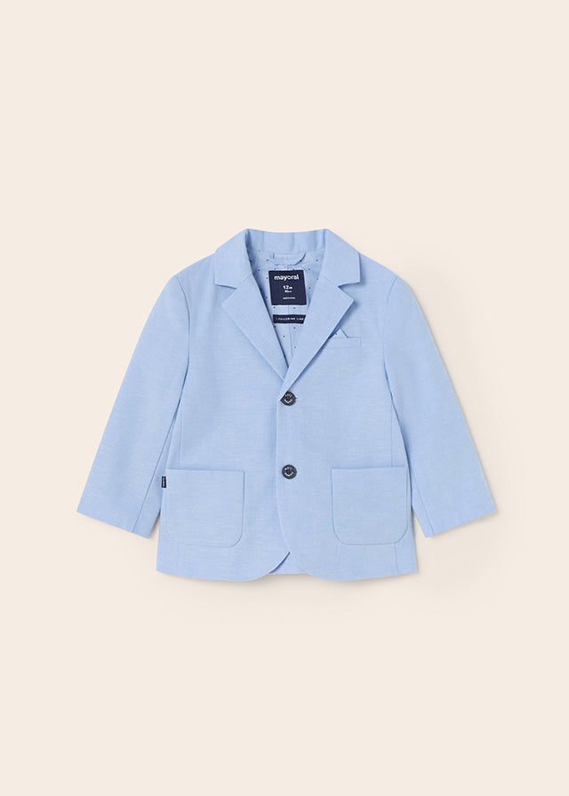 Mayoral Linen jacket for baby boy - Lightblue