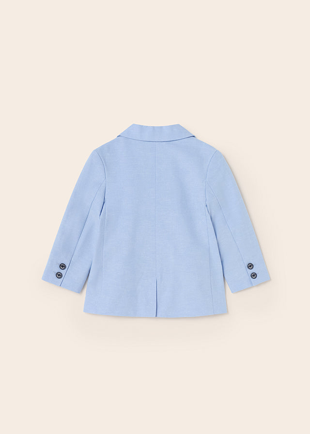 Mayoral Linen jacket for baby boy - Lightblue