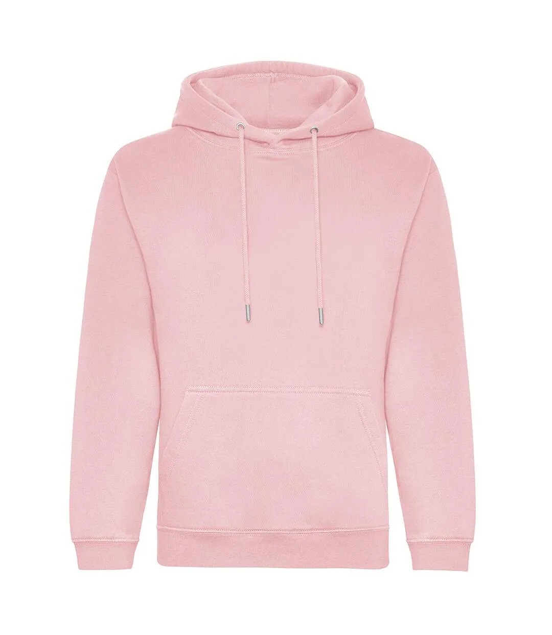 Mens organic hoodie baby pink Awdis