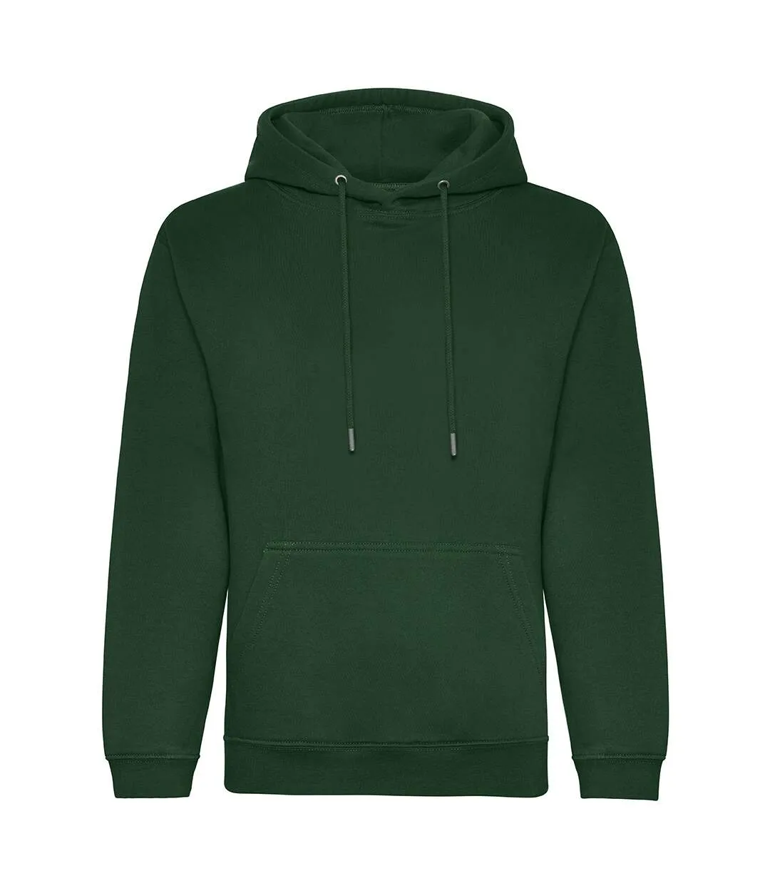 Mens organic hoodie bottle green Awdis