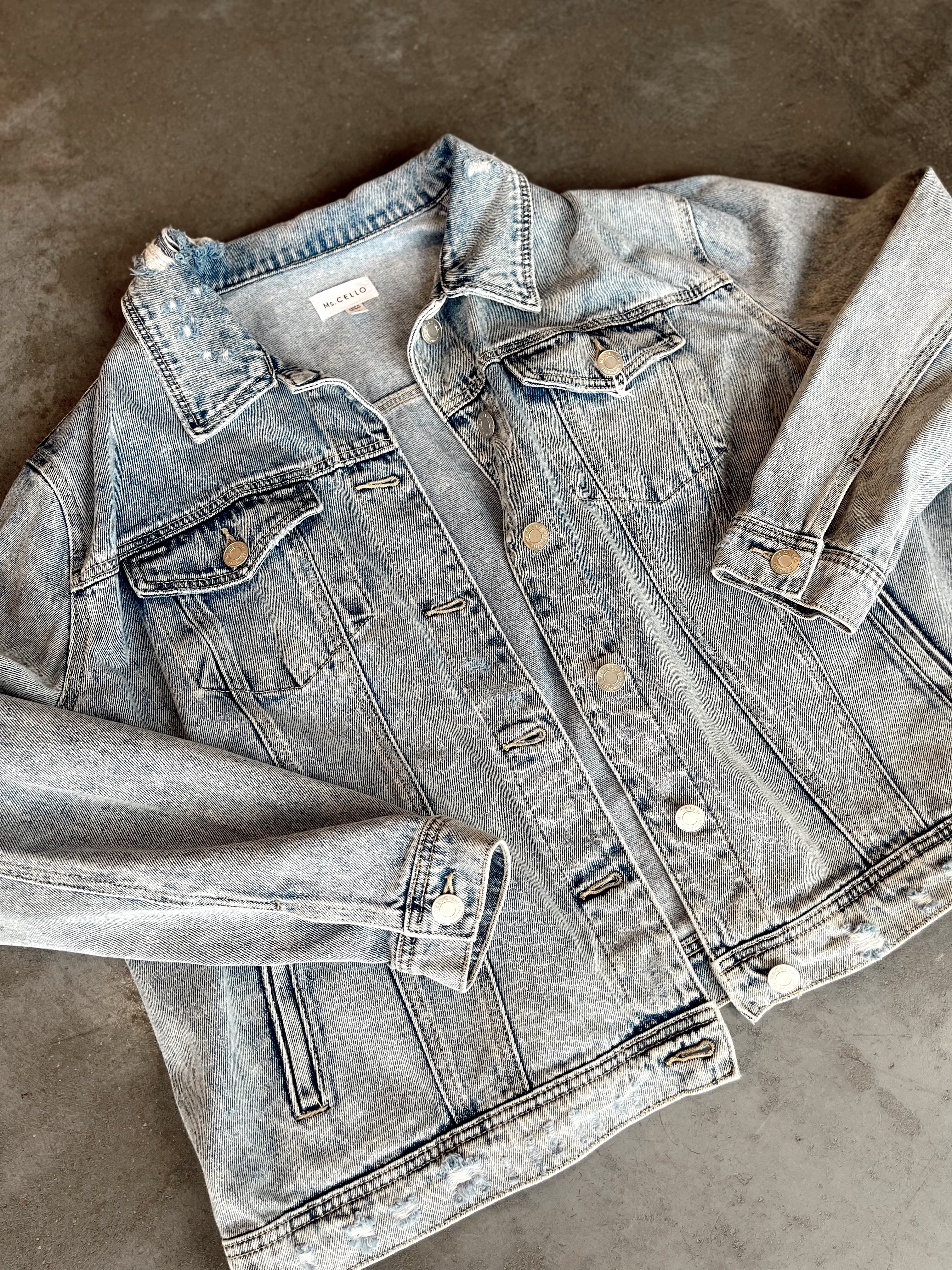 Mid Length Classic Denim Jacket PLUS