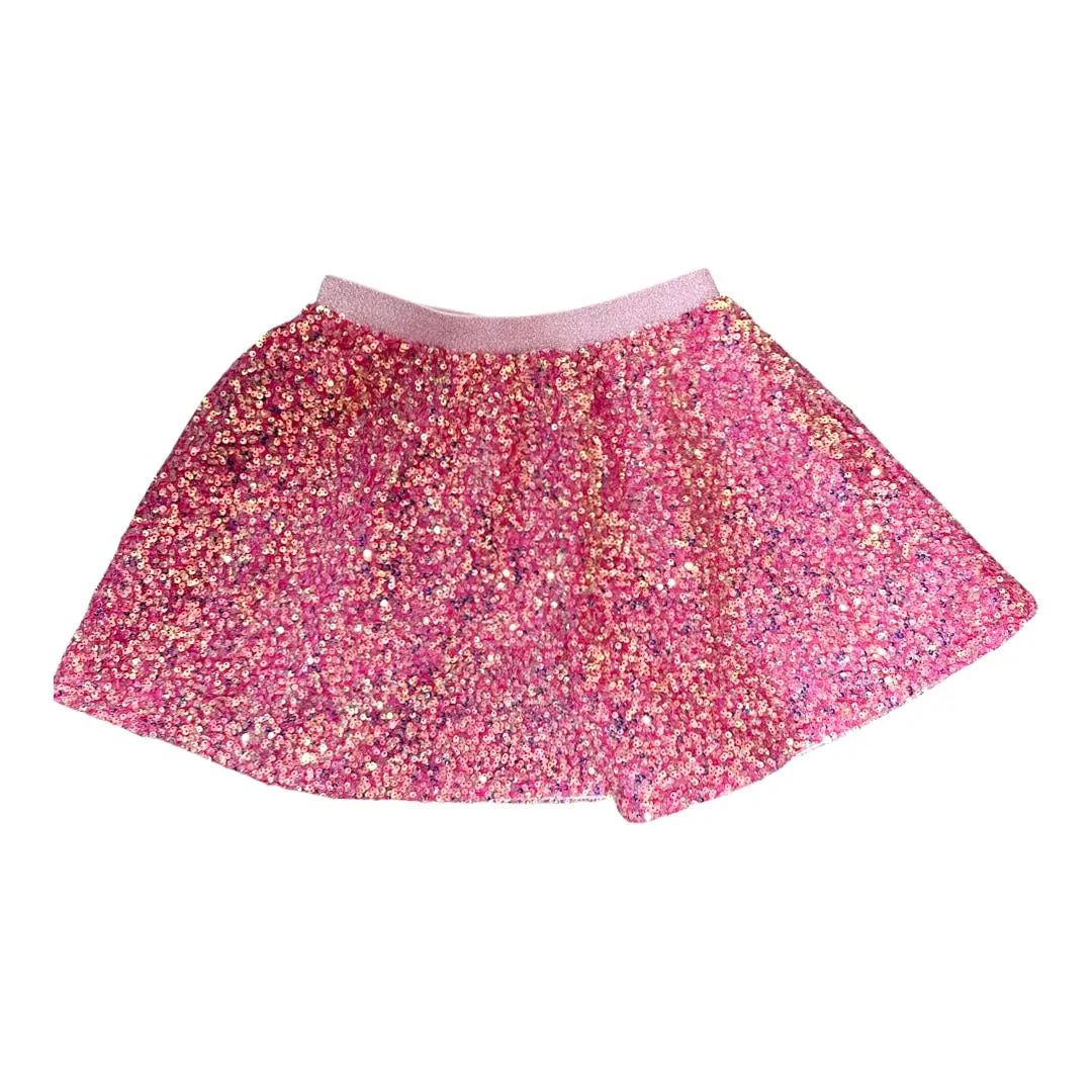 Mila & Rose Sequin Twirl Skirt - Hot Pink