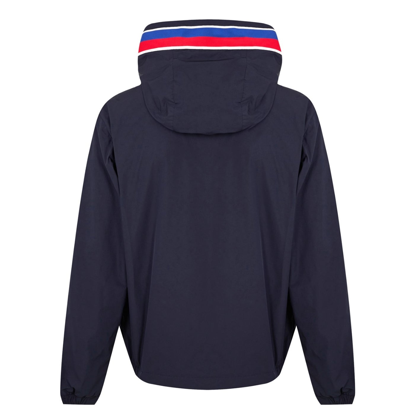 MONCLER RUKBAT LOGO-JACQUARD HOODED WINDBREAKER NAVY BLUE