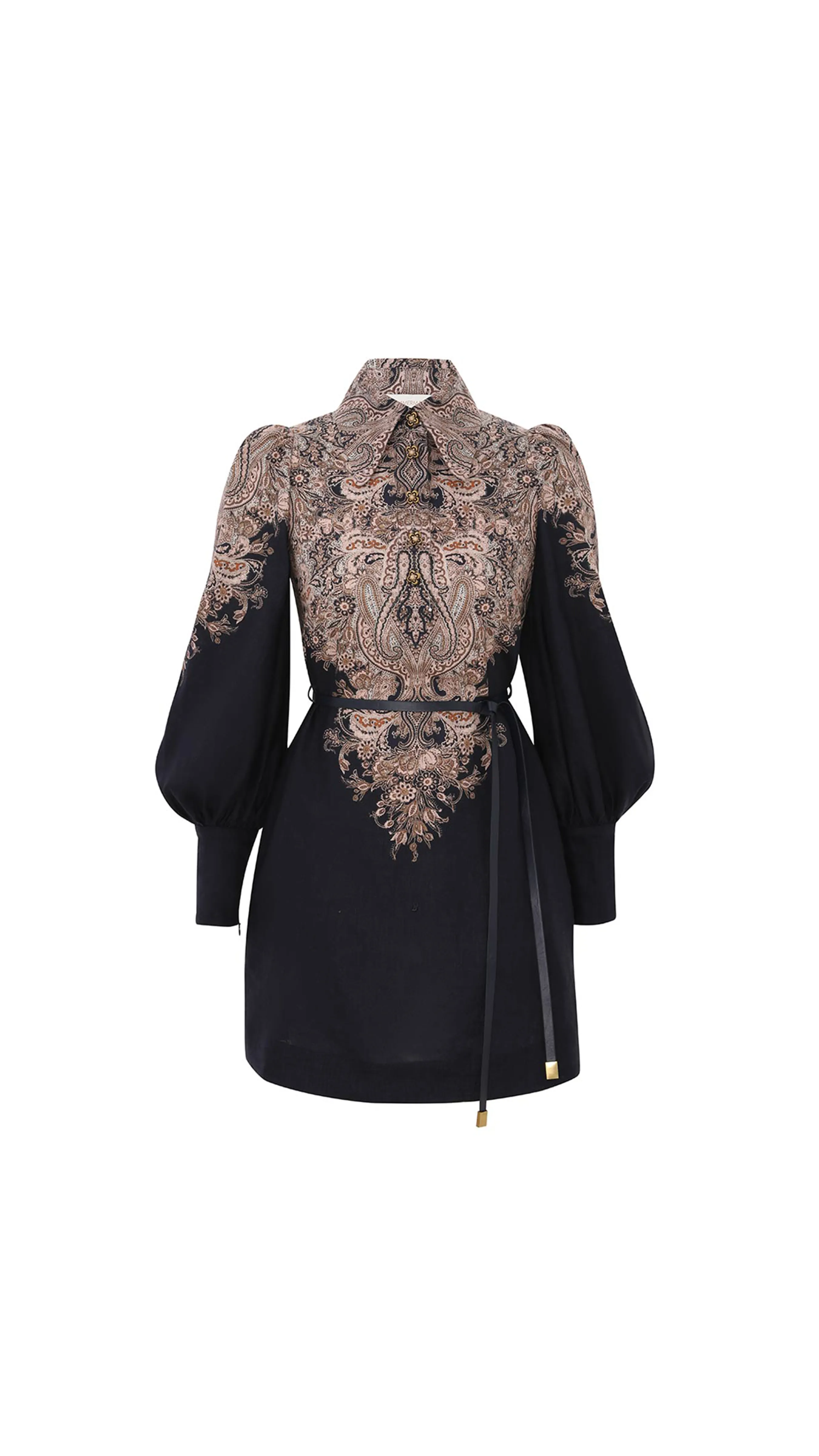 Natura Tunic Dress - Navy Paisley