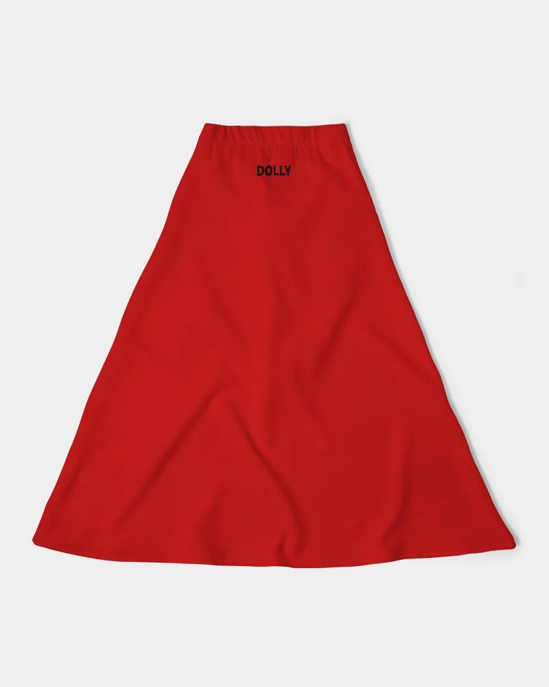 NOT A TUTU STILL DOLLY RED Women's A-Line Midi Skirt