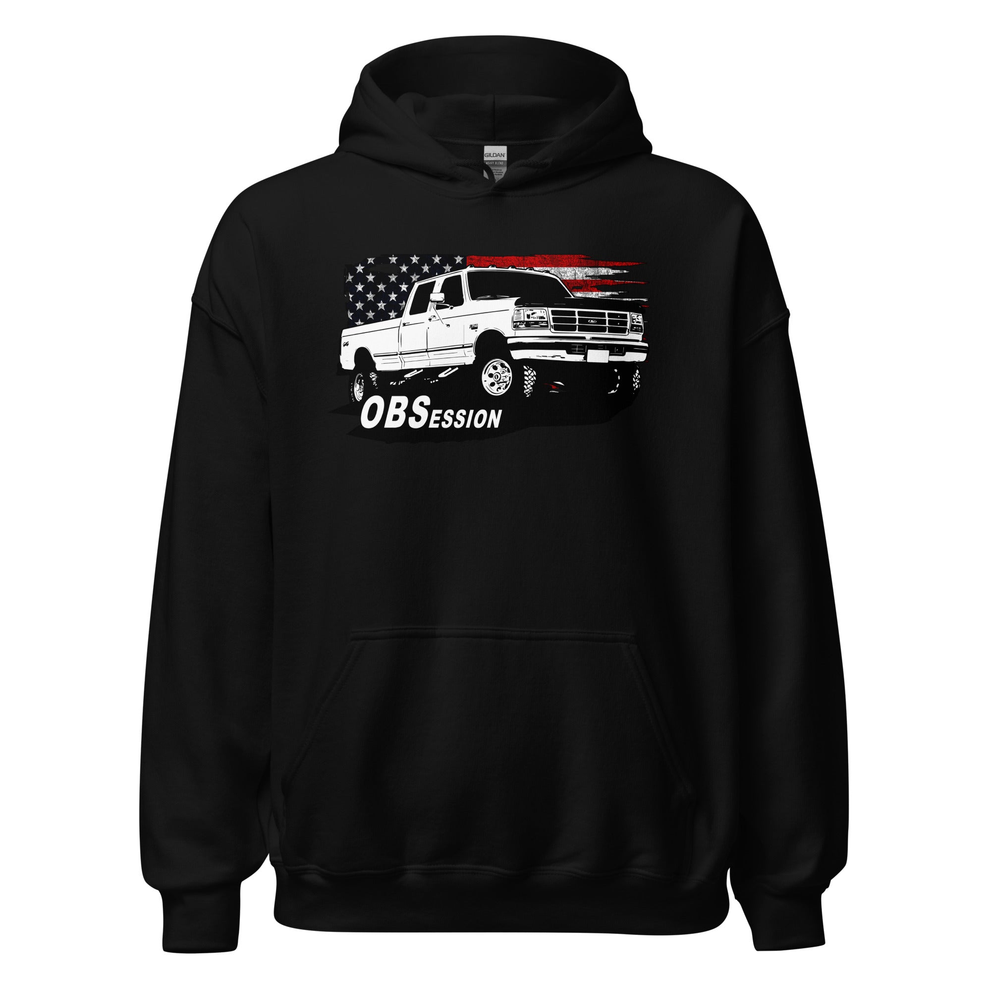 OBS Crew Cab Truck American Flag Hoodie Sweatshirt