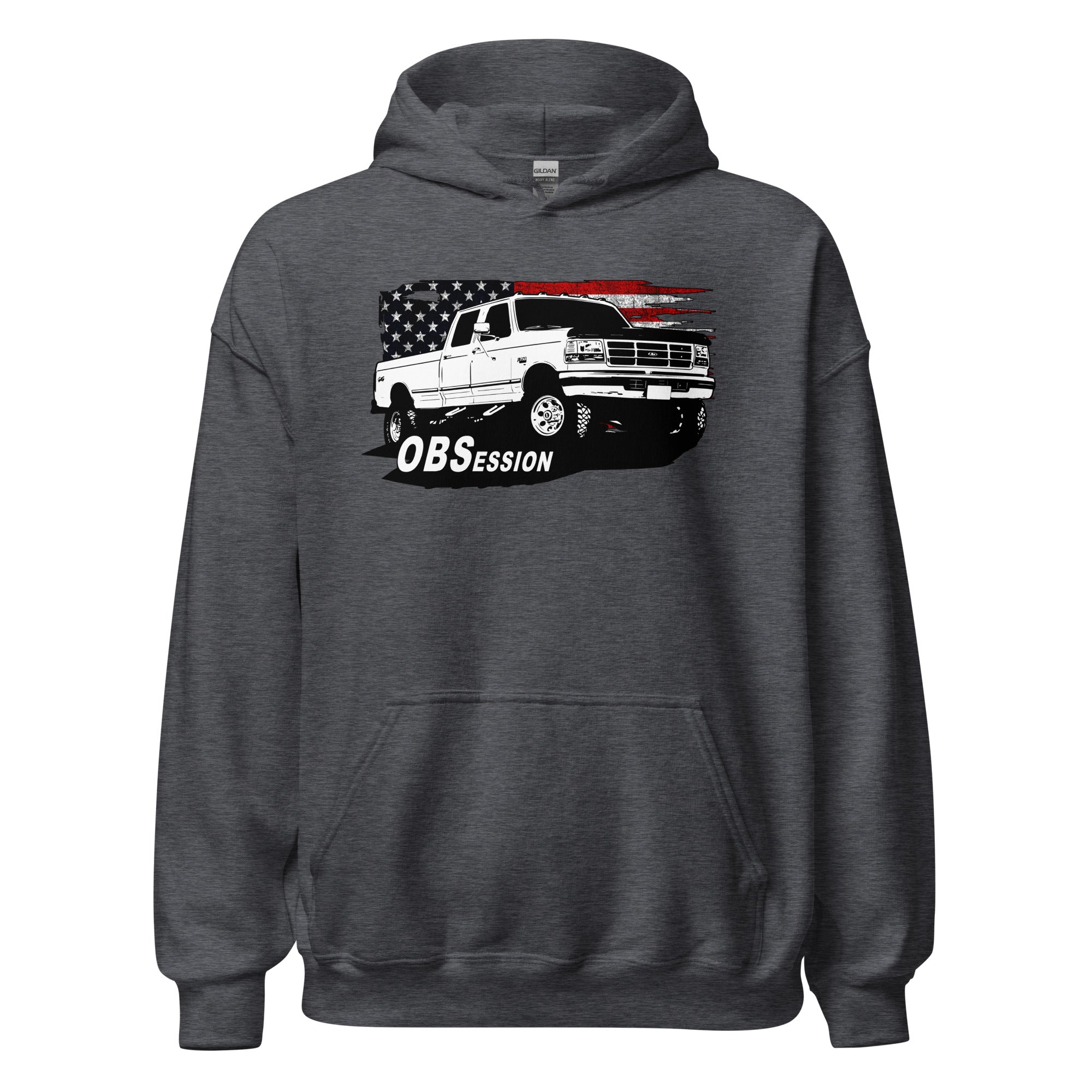 OBS Crew Cab Truck American Flag Hoodie Sweatshirt