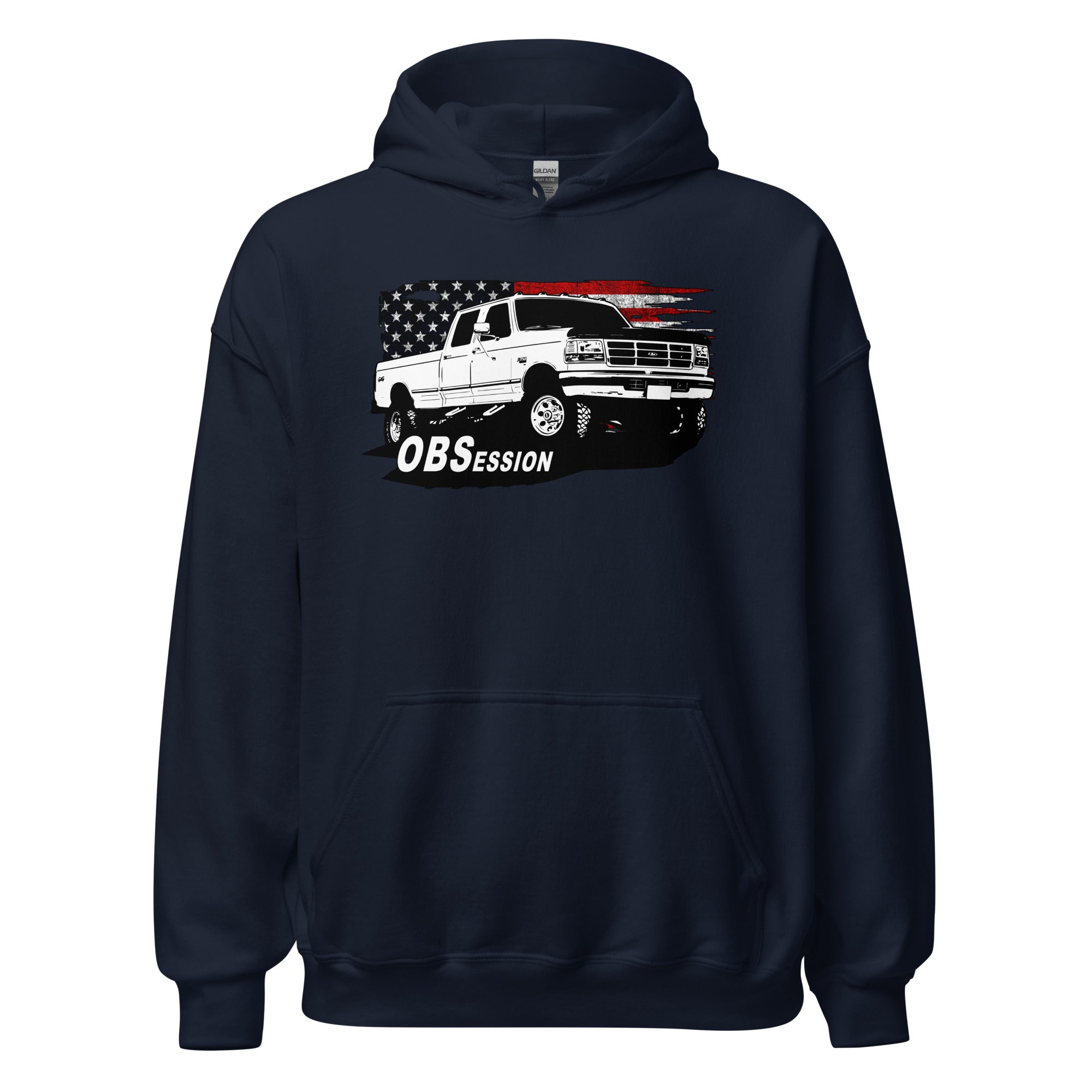 OBS Crew Cab Truck American Flag Hoodie Sweatshirt