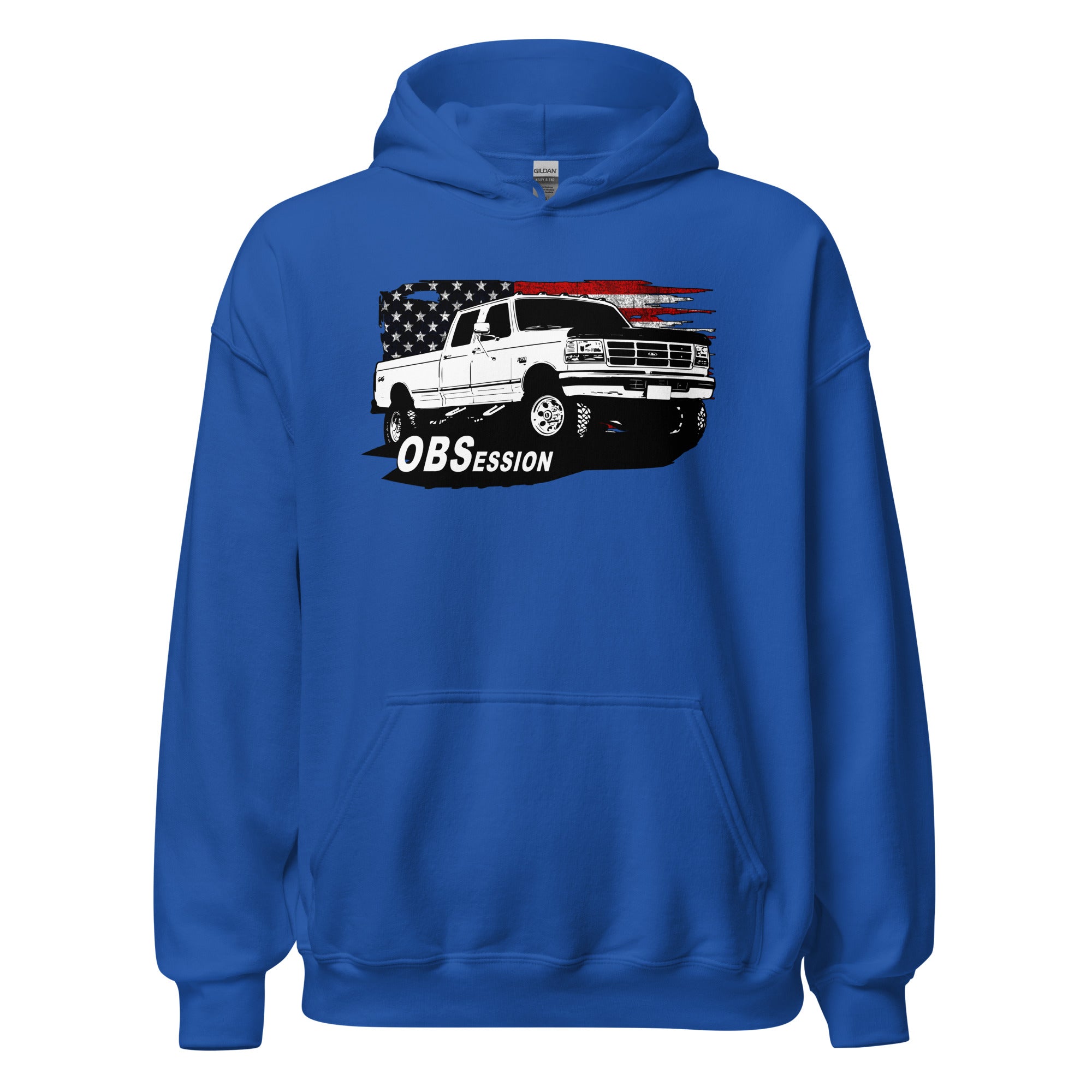 OBS Crew Cab Truck American Flag Hoodie Sweatshirt