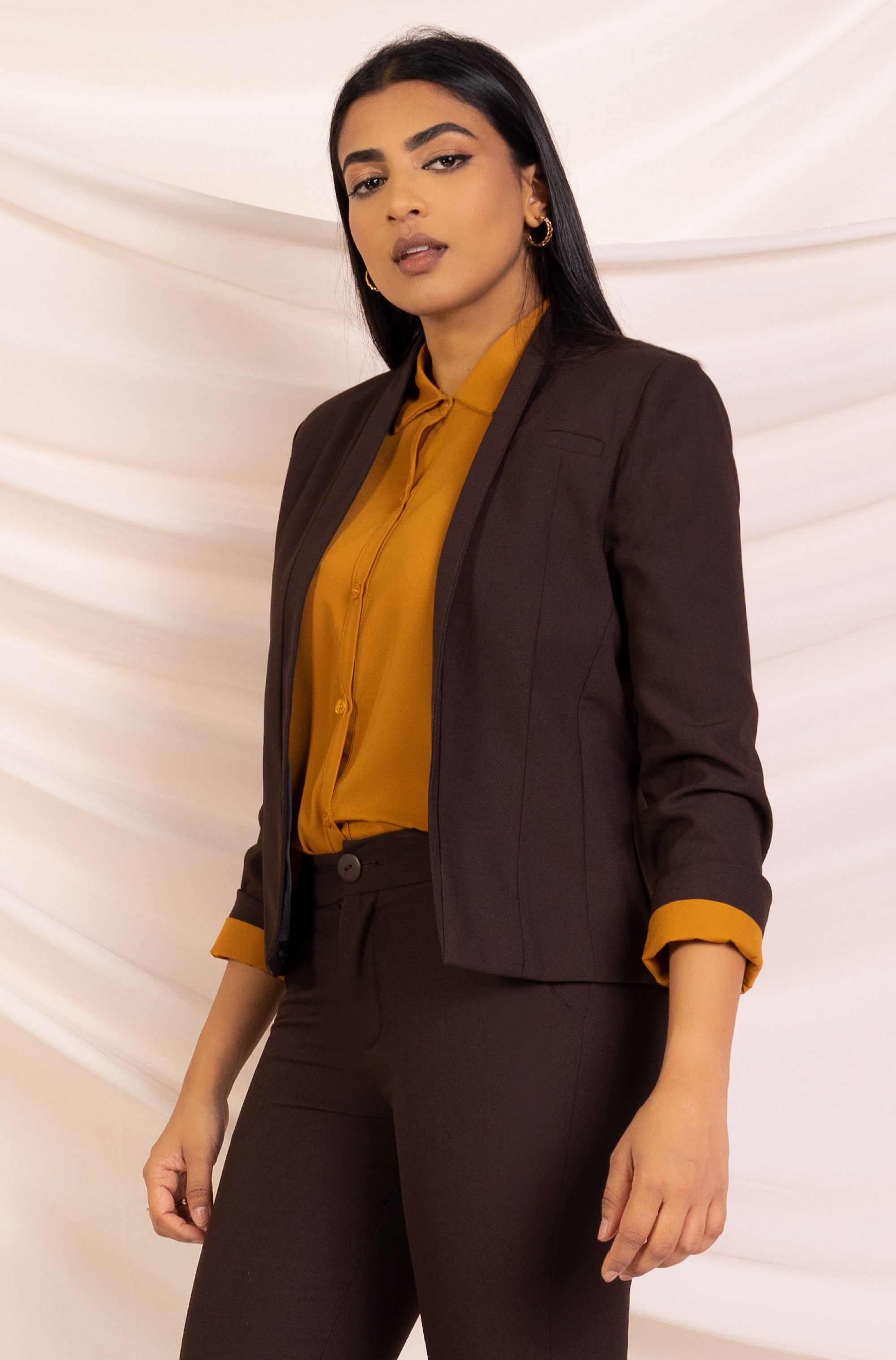 Open Lapel Office Jacket