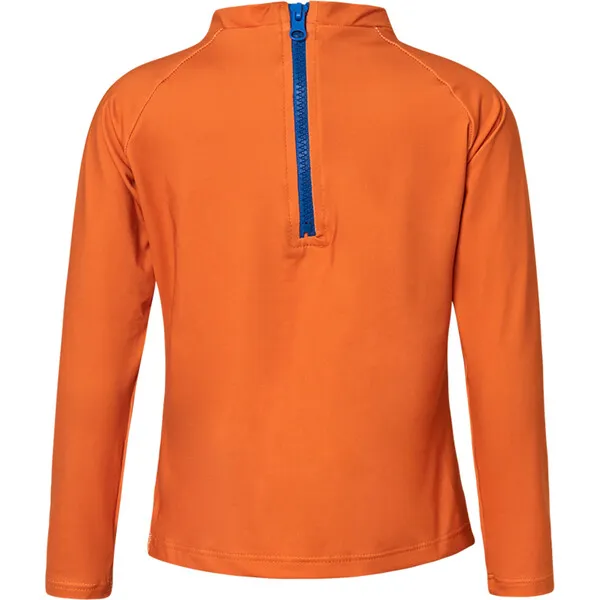 Pepita & Me High Neck Back Zipper Rashguard, Orange