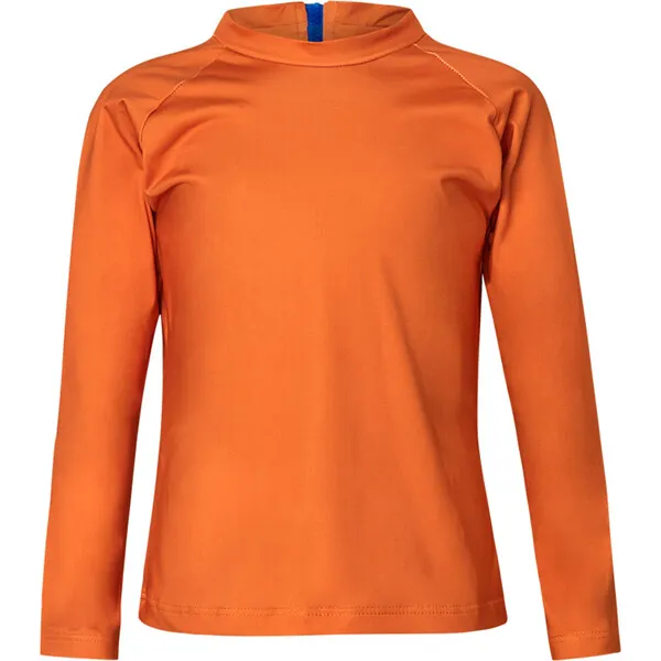 Pepita & Me High Neck Back Zipper Rashguard, Orange