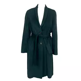 Peserico 1200 Forest Green Baby Alpaca Belted Coat S