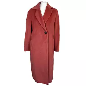 Peserico 1200 Rose Pink Baby Alpaca Belted Coat XS